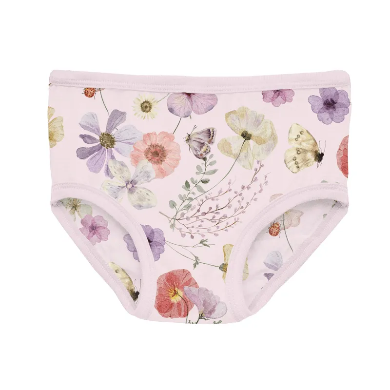 Bamboo Underwear - Shrinking Violet Pressed Flowers