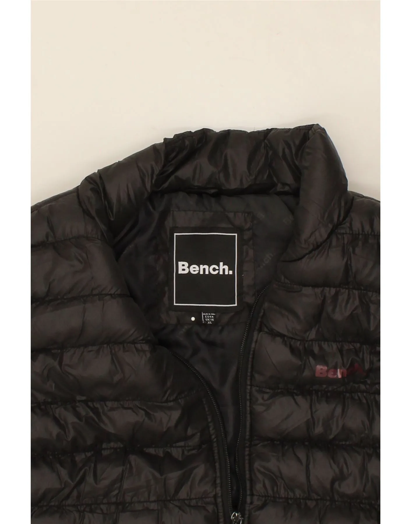 BENCH Womens Padded Gilet UK 16 Large Black Nylon