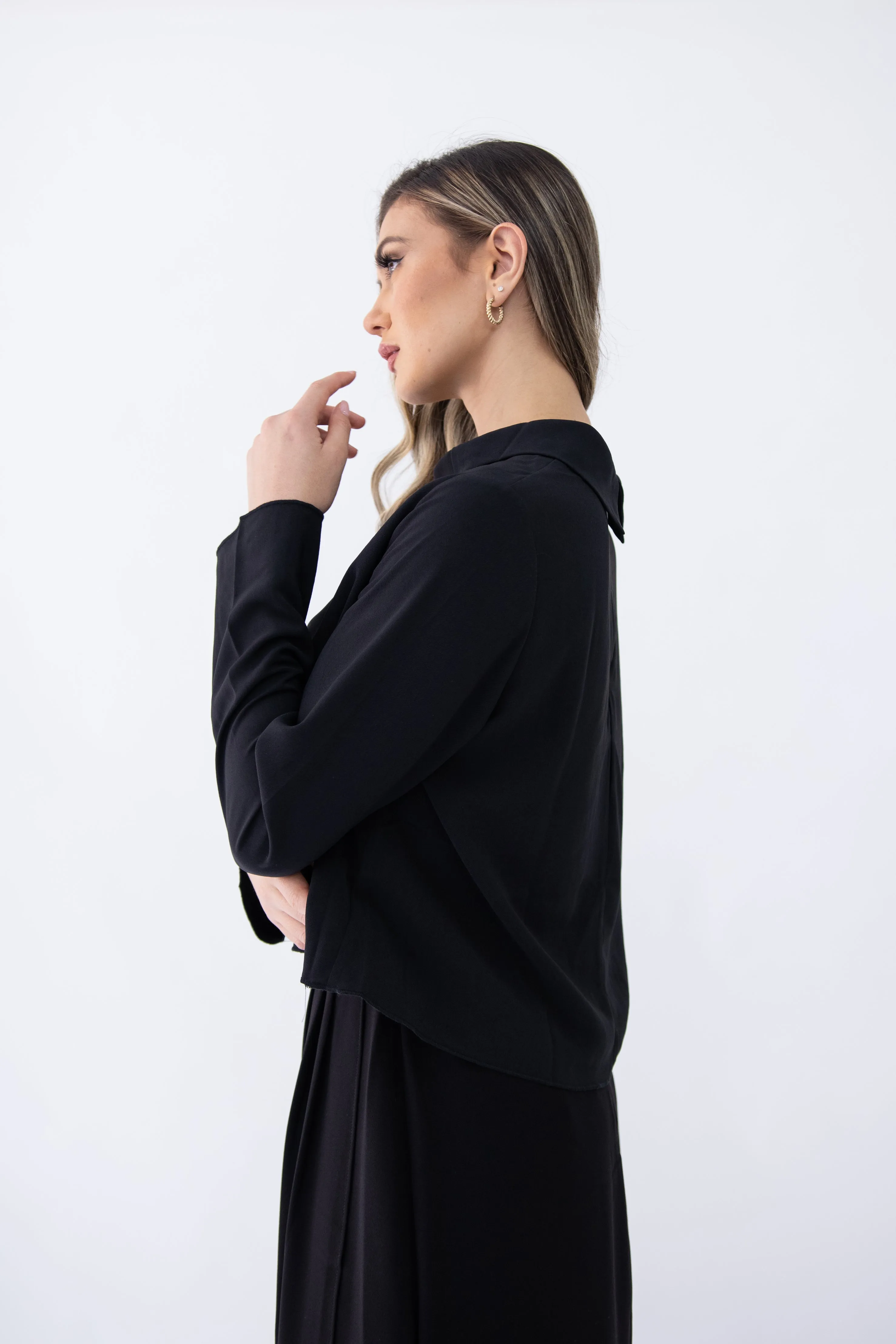 Black Truffle high neck blouse