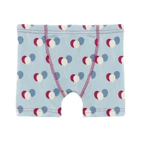 Boy's Print Bamboo Boxer Brief - Spring Sky Balloons