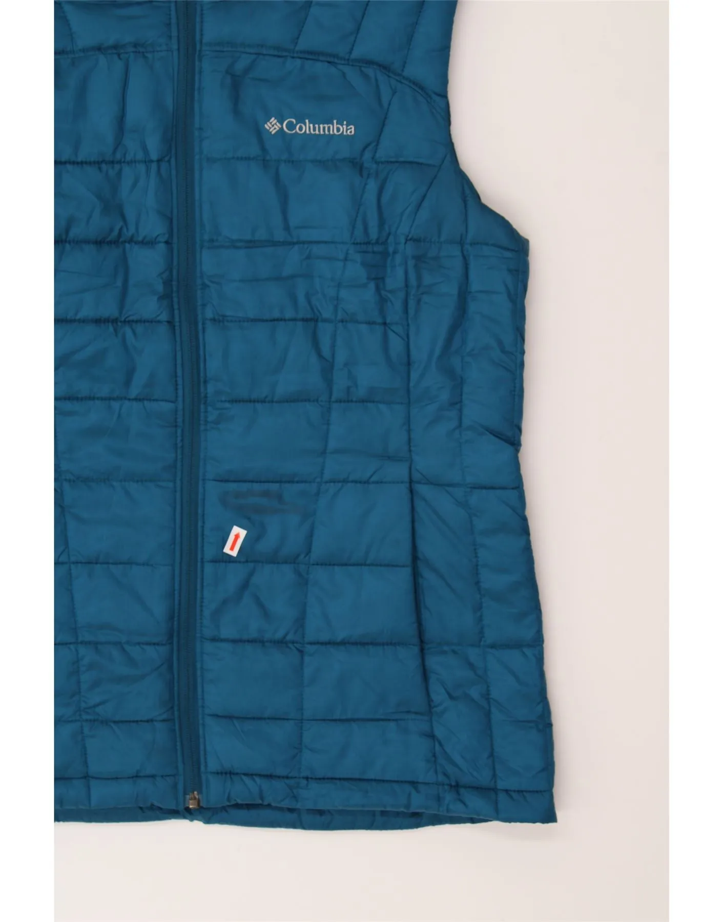 COLUMBIA Womens Padded Gilet UK 16 Large Blue Polyester