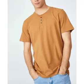 Cotton on Mens Organic Henley T-shirt,Gnger Top Size ( XS )