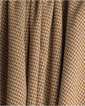 Dashing Texture Bronze Woven Cotton Throw Blanket