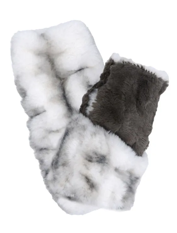 Fingerless / Texting Gloves (Mid-Length) - Royal Opulence Faux Furs (Merlot - Limited Availability)