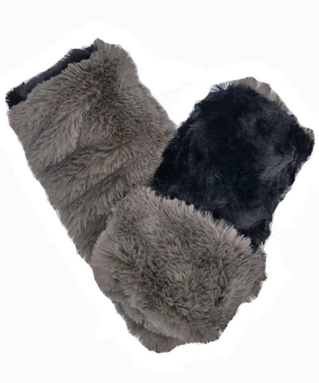 Fingerless / Texting Gloves (Mid-Length) - Royal Opulence Faux Furs (Merlot - Limited Availability)