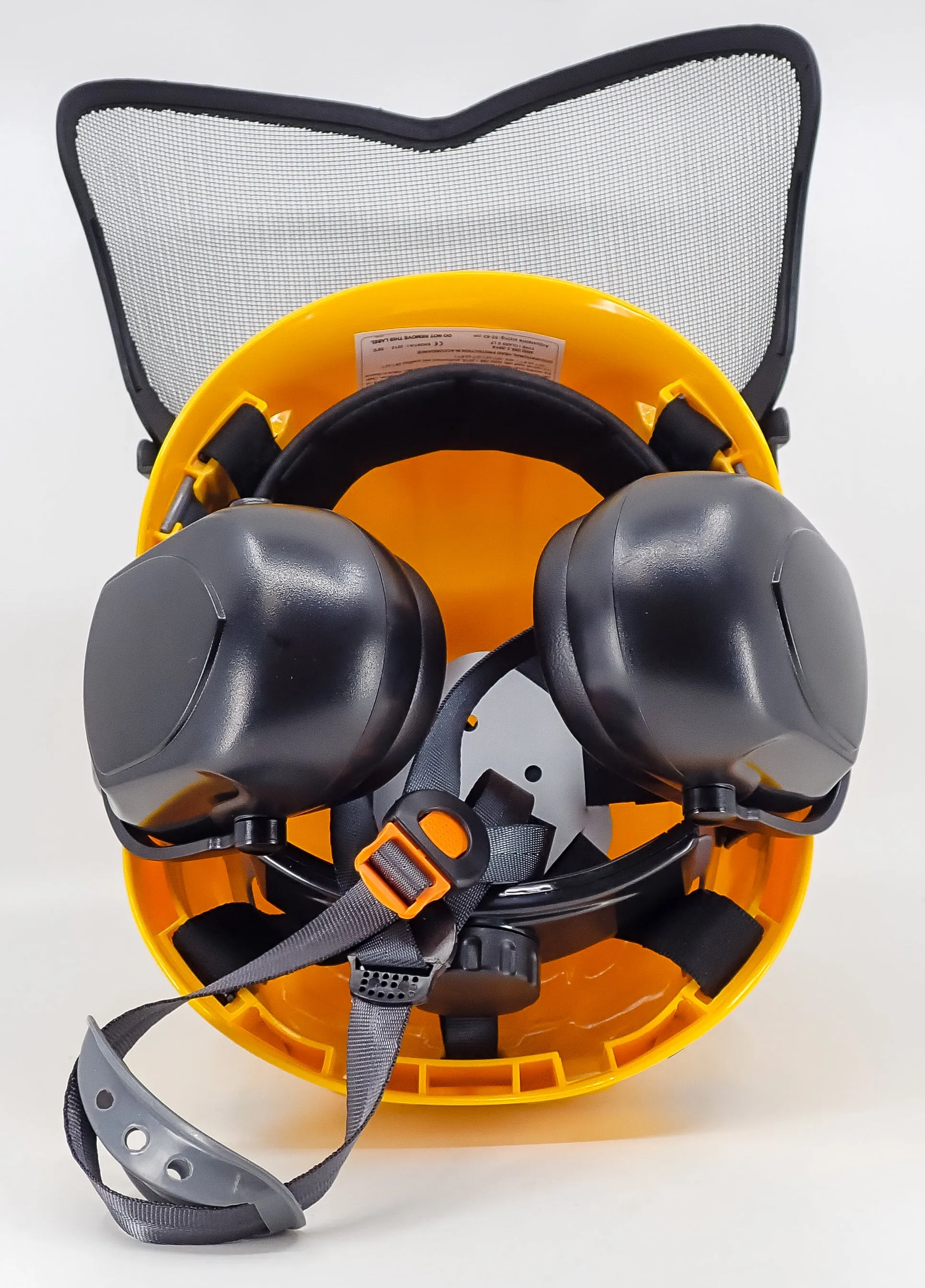 FORESTER ARBORIST HELMET SYSTEM WITH HEARING AND FACE PROTECTION YELLOW