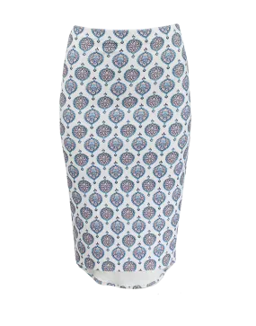 High Waist Printed Pencil Skirt