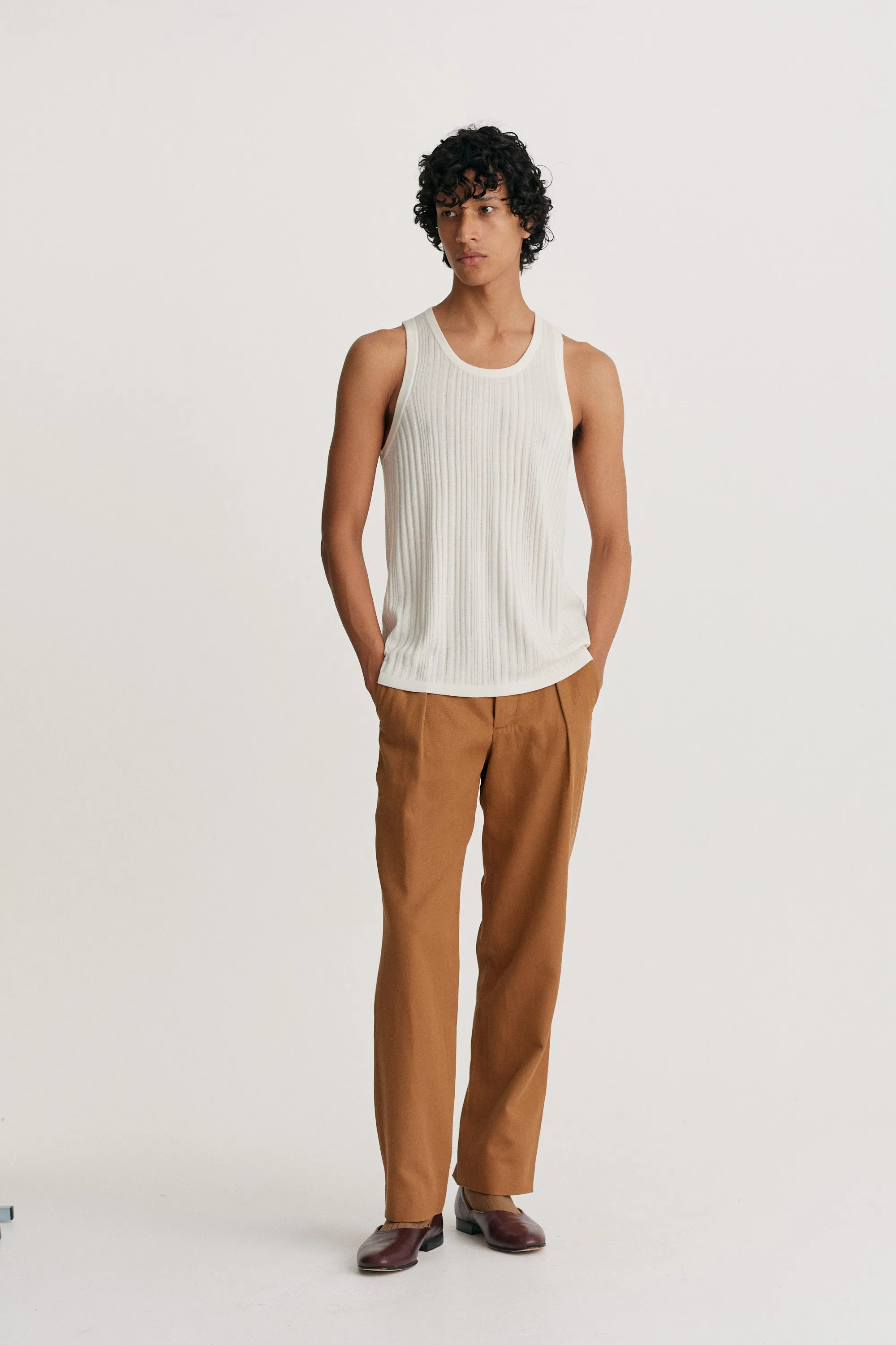 Irregular Rib Knitted Vest