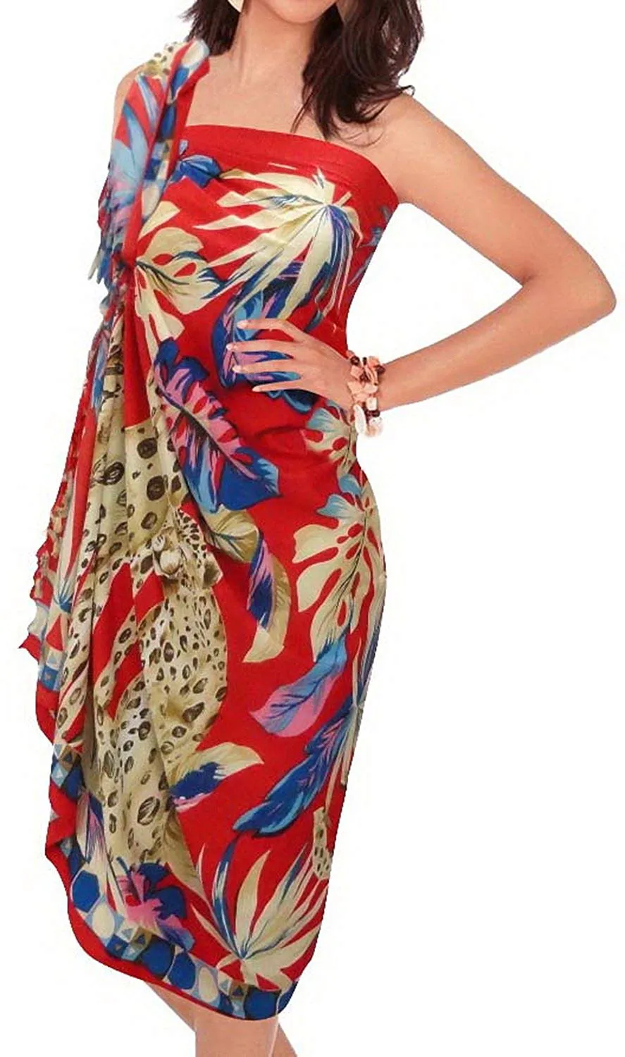 LA LEELA Women Beachwear Bikini Cover up Swimwear Bathing Suit Wrap 17 ONE Size