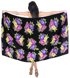 LA LEELA Women Beachwear Bikini Cover up Swimwear Bathing Suit Wrap 17 ONE Size
