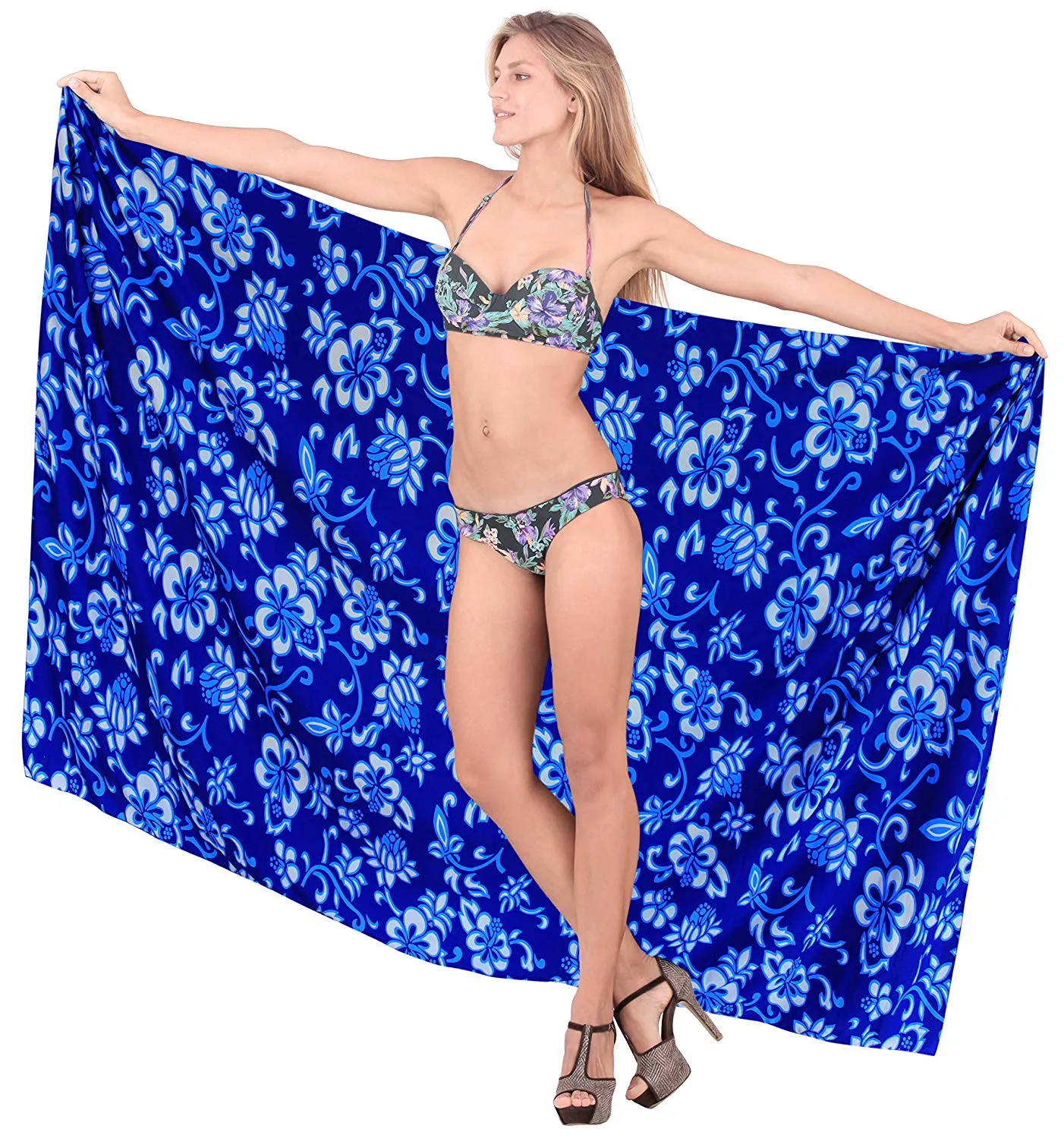 LA LEELA Women Beachwear Bikini Cover up Swimwear Bathing Suit Wrap 17 ONE Size