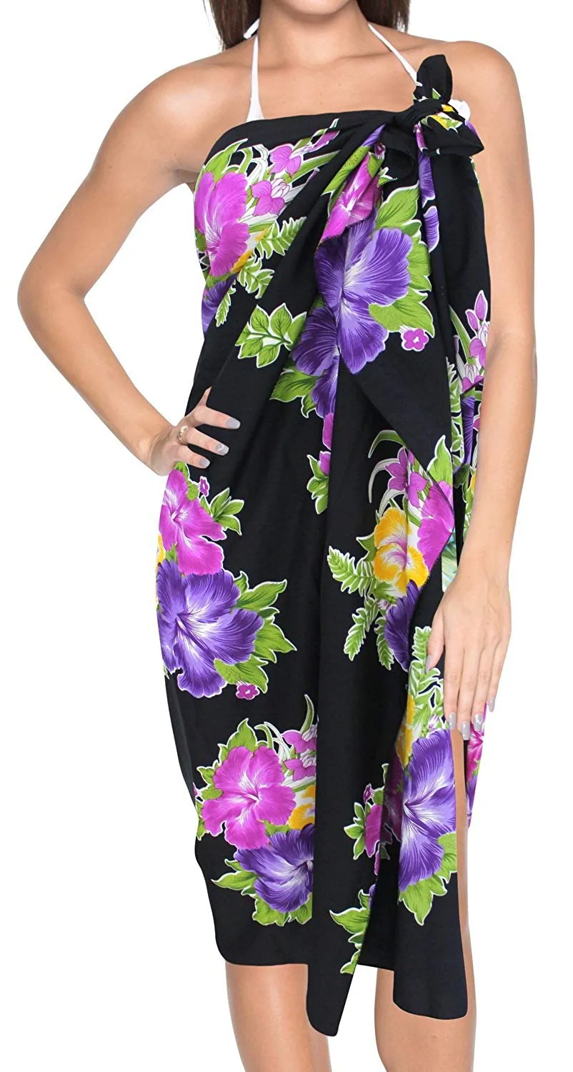 LA LEELA Women Beachwear Bikini Cover up Swimwear Bathing Suit Wrap 17 ONE Size