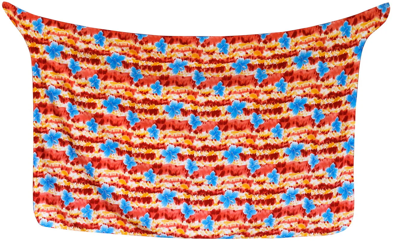LA LEELA Women's Beach Cover Up Pareo Canga Swimsuit Sarong One Size Red_E455