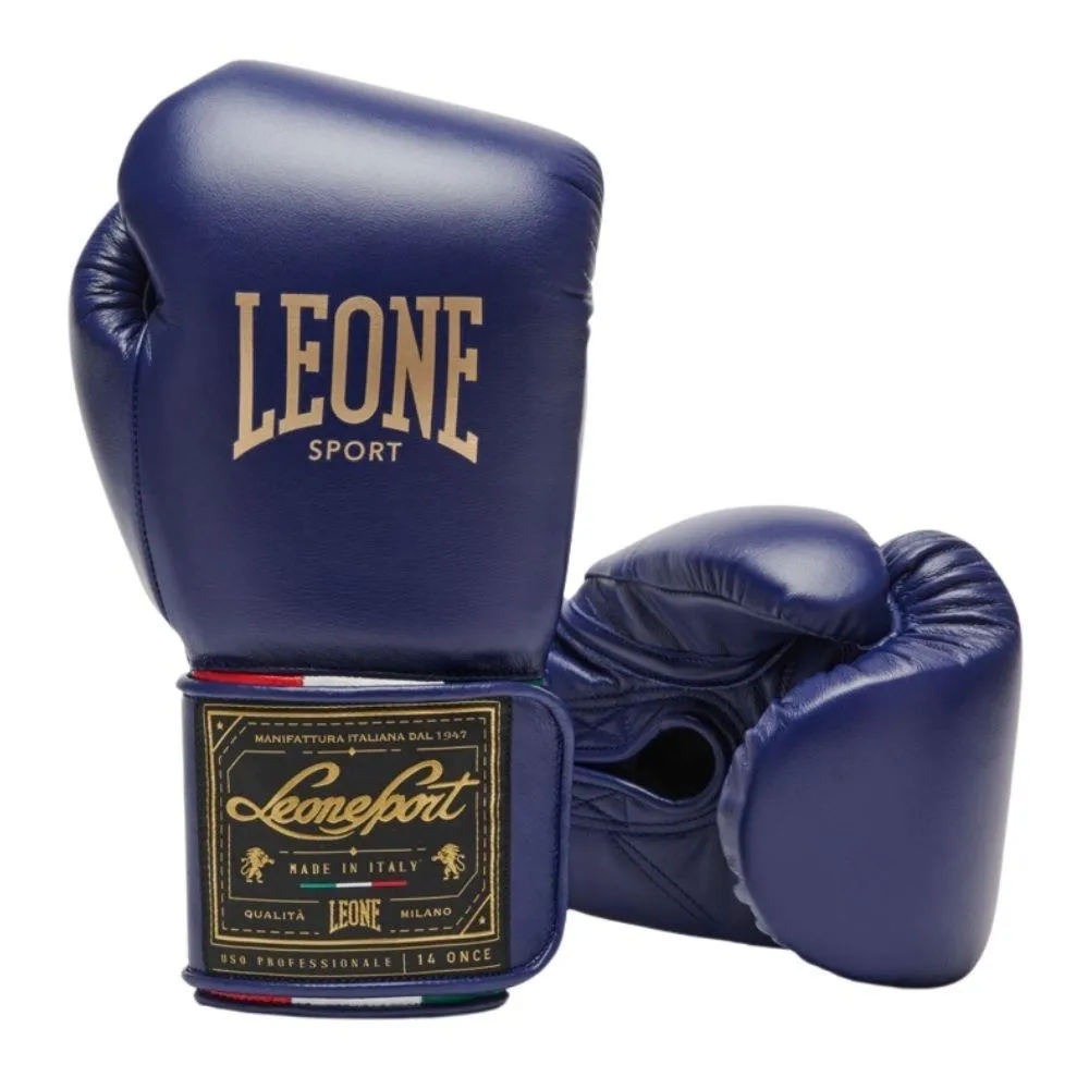 Leone Orlando Classico Tricolore Boxing Gloves - Blue