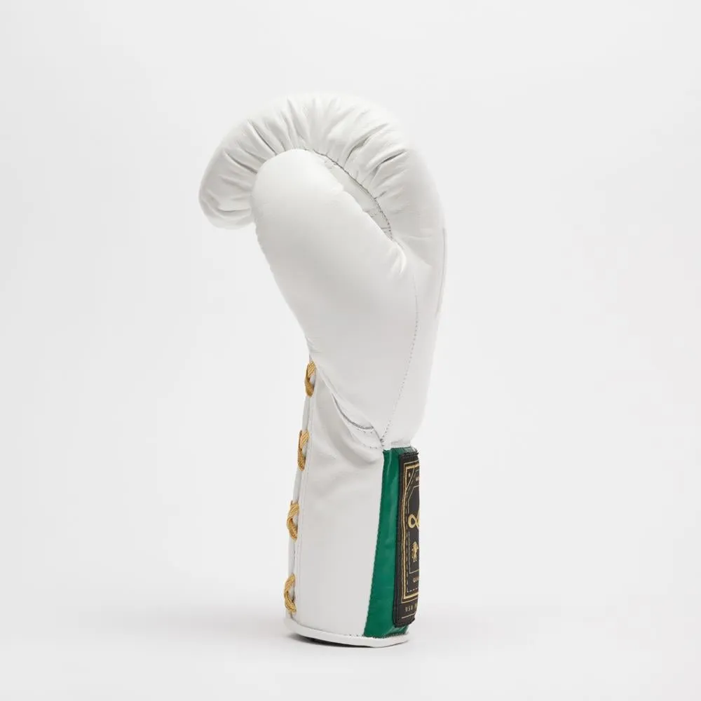 Leone Orlando Classico Tricolore Lace Boxing Gloves - White