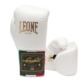 Leone Orlando Classico Tricolore Lace Boxing Gloves - White