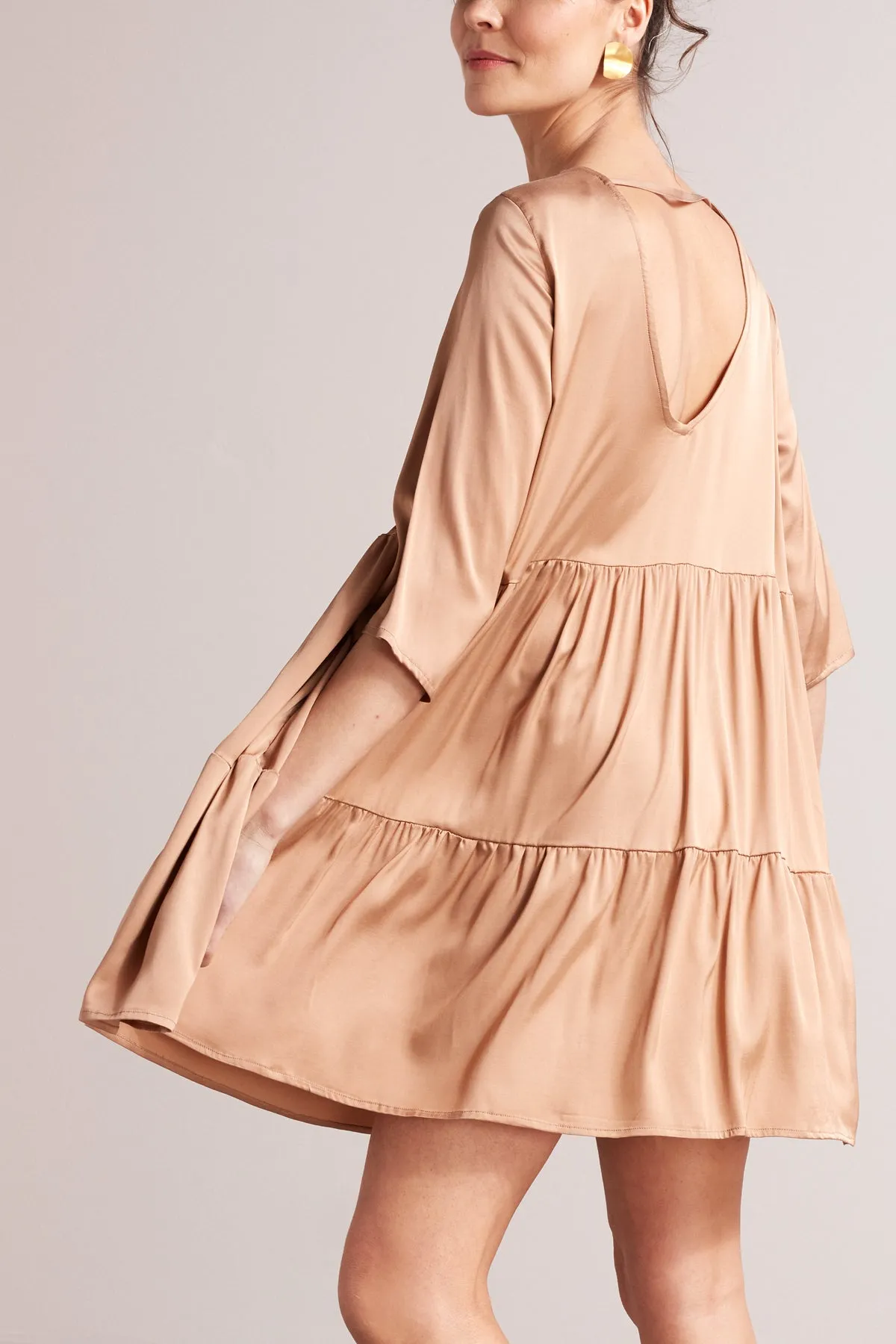 LOLITA baby doll mini dress in bronze
