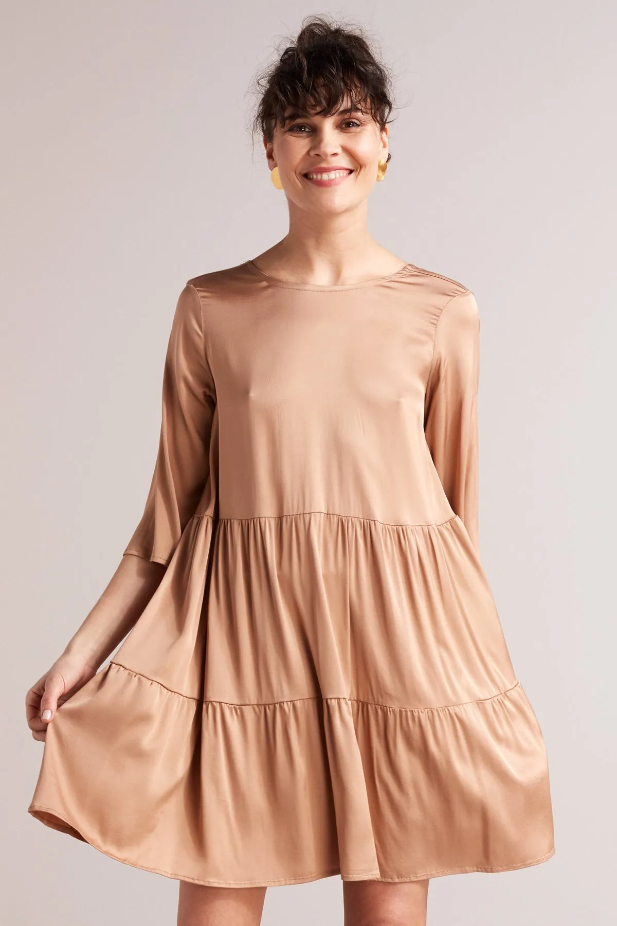 LOLITA baby doll mini dress in nude