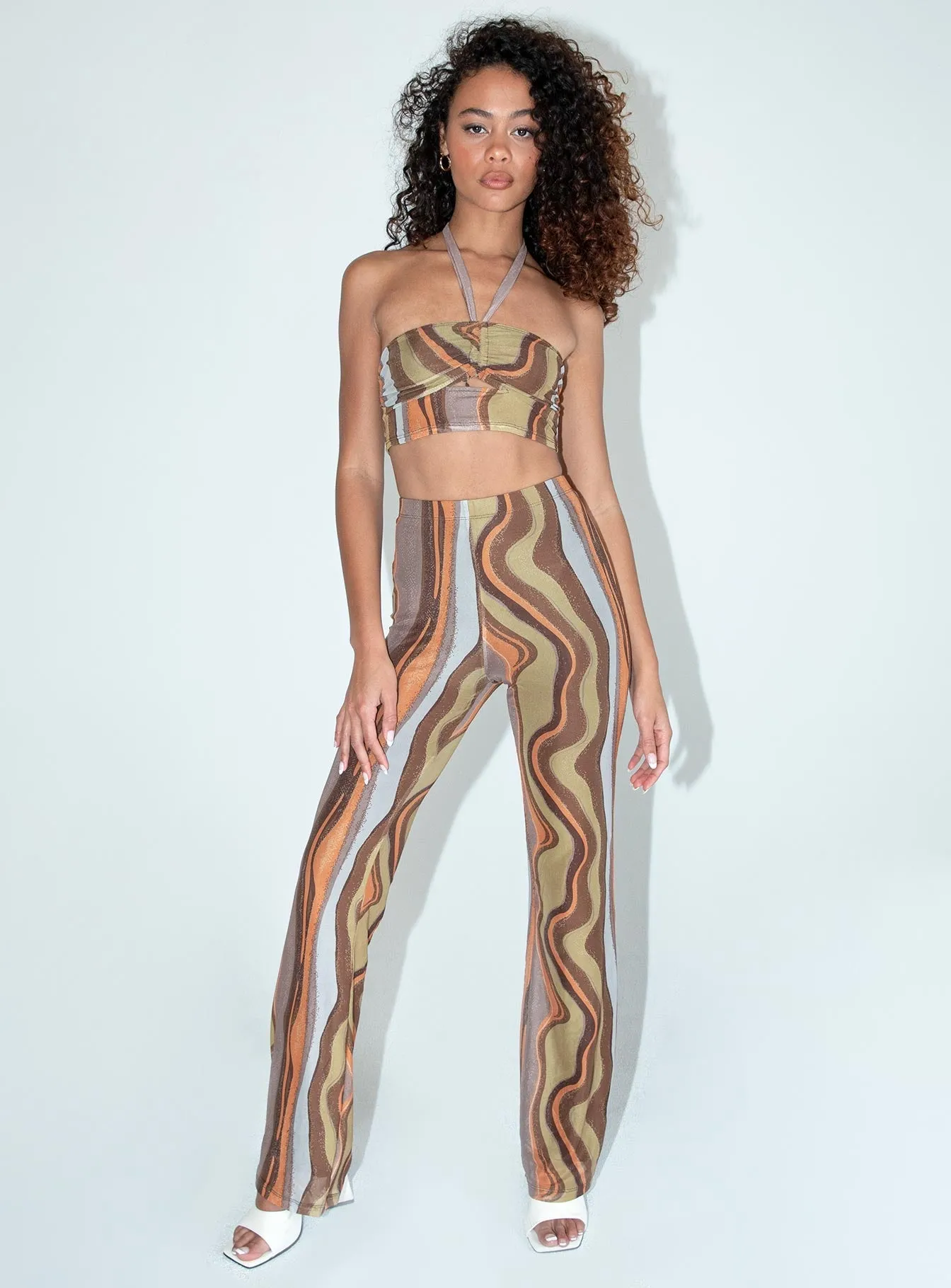 Motel Herly Trouser Earthy Gradient Brown
