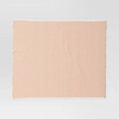New - Dash Throw Blanket Orange/Ivory - Threshold