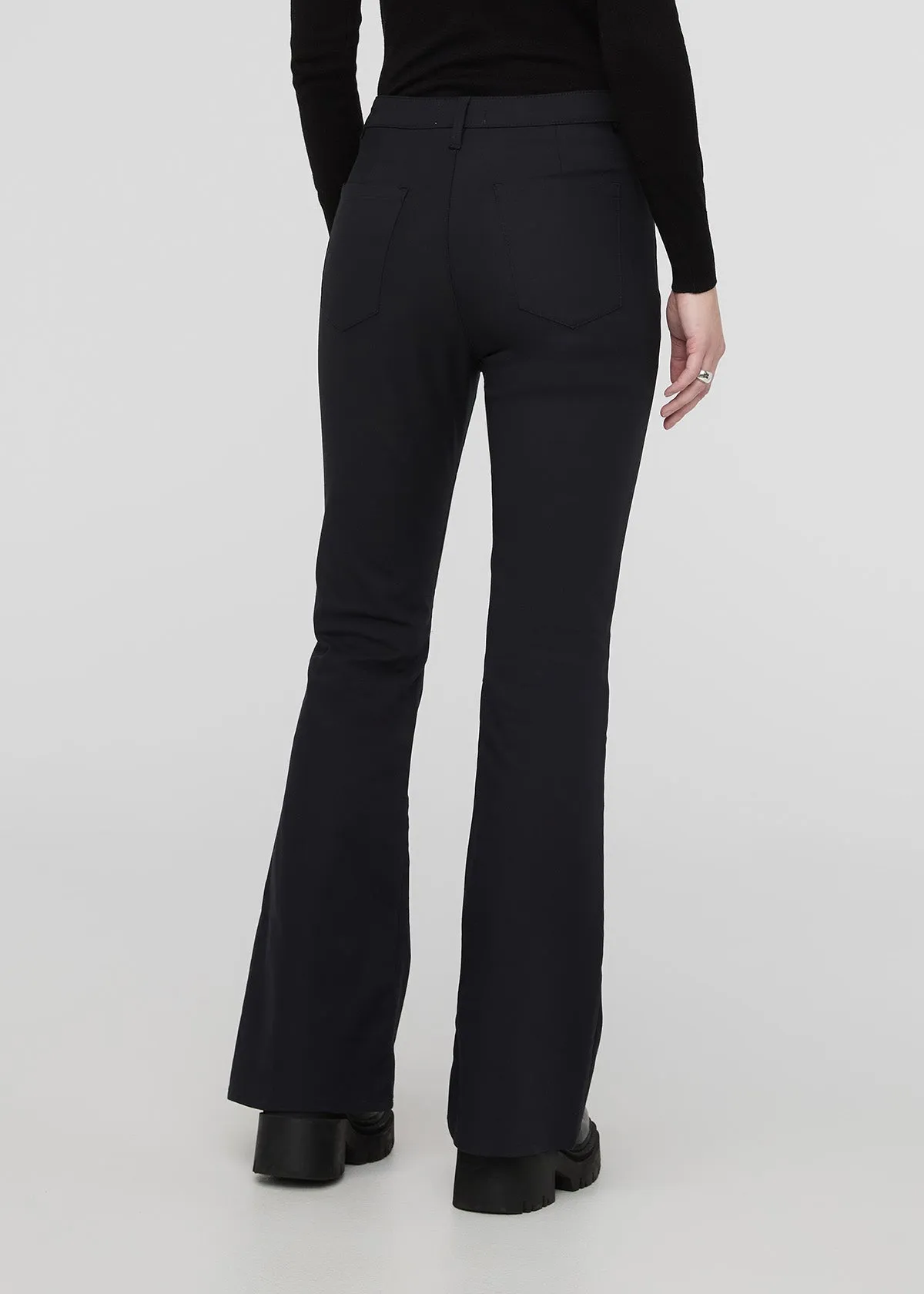 NuStretch High Rise Flare - Black