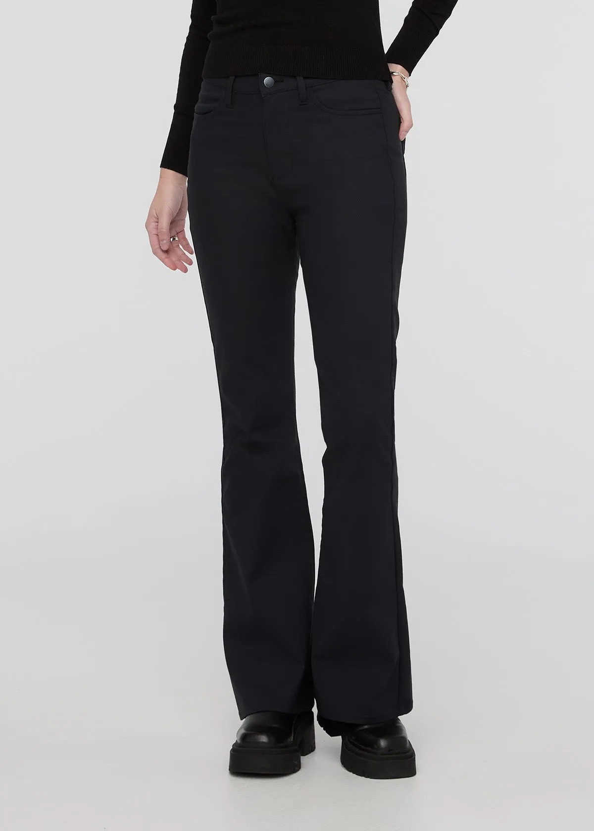 NuStretch High Rise Flare - Black