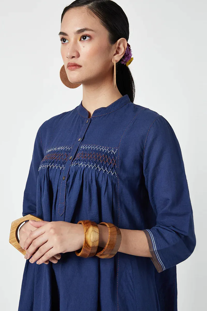 PERIWINKLE SMOCKING KURTA SET (2PCS)