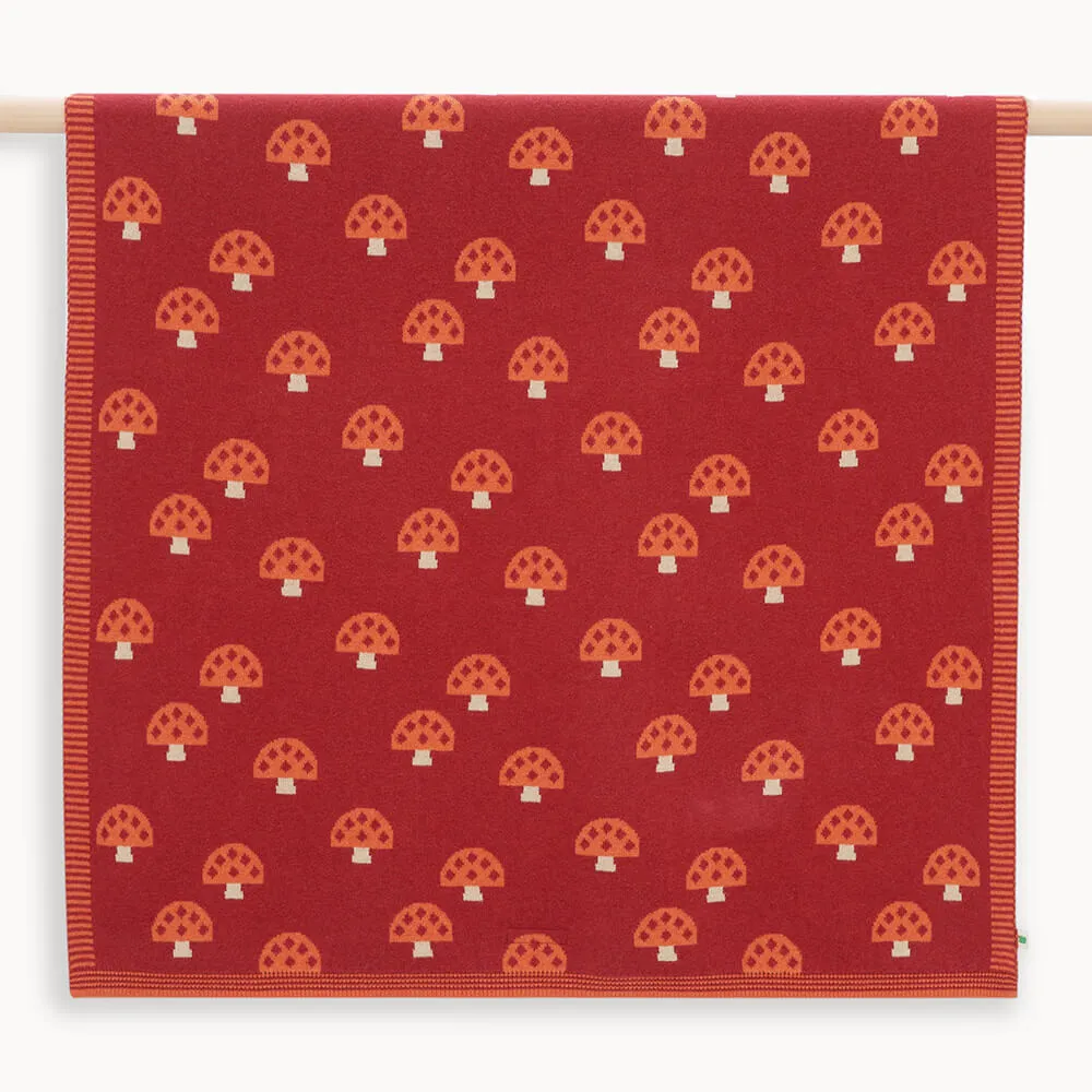 Scout - Rusty Mushroom Knit Baby Blanket