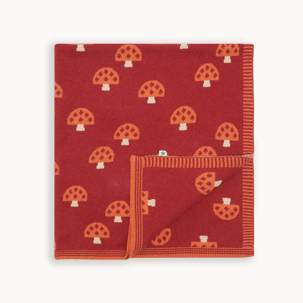 Scout - Rusty Mushroom Knit Baby Blanket