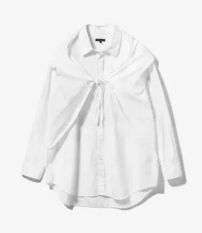 Shawl Shirt – White 100's 2-Ply Broadcloth