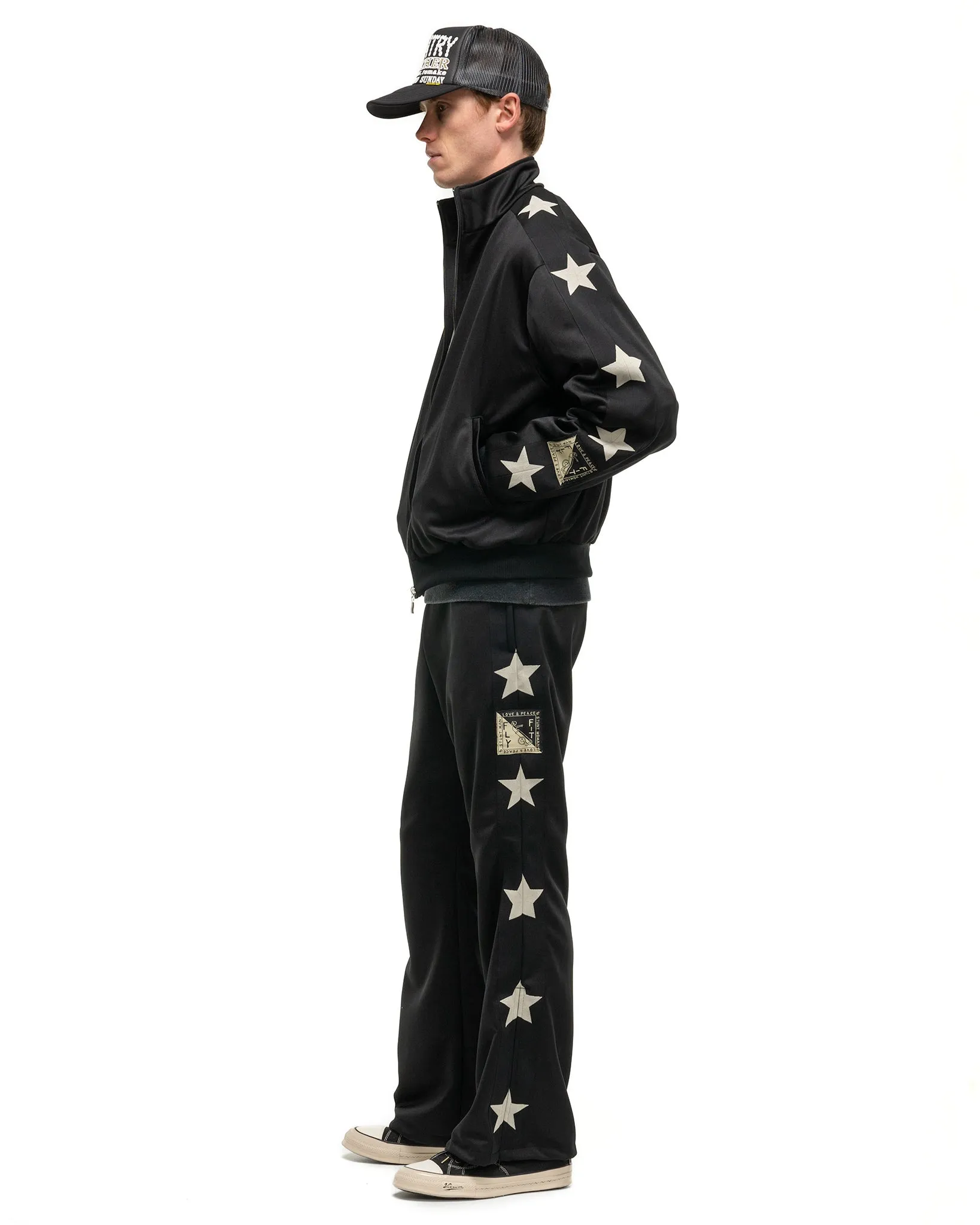 Smooth Jersey Stantman&woman Track Pants Black