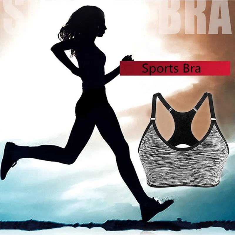 Sports Bra, Stretch Push Up Padded Fitness Vest ,Breathable Seamless Underwear Yoga Running Tops