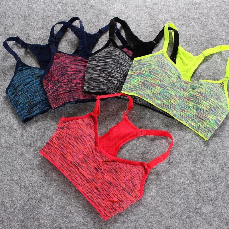 Sports Bra, Stretch Push Up Padded Fitness Vest ,Breathable Seamless Underwear Yoga Running Tops
