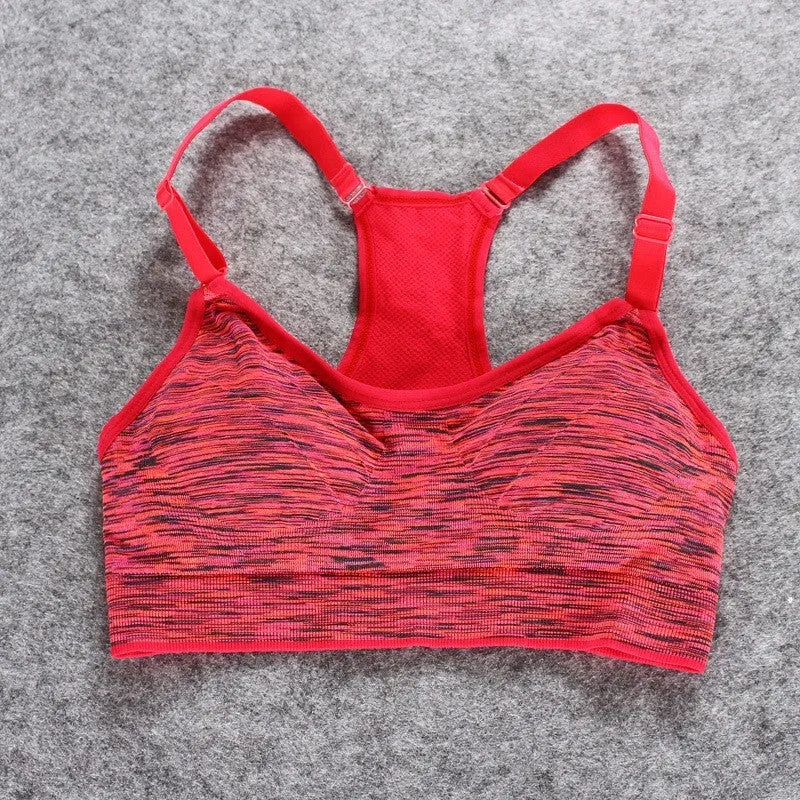Sports Bra, Stretch Push Up Padded Fitness Vest ,Breathable Seamless Underwear Yoga Running Tops