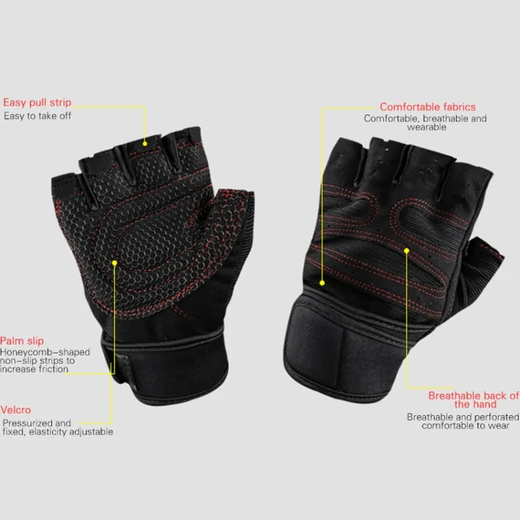 ST-2120 Gym Exercise Equipment Anti-Slip Gloves, Size: S(Blue)