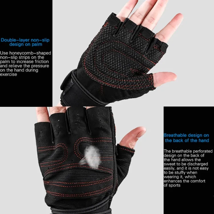 ST-2120 Gym Exercise Equipment Anti-Slip Gloves, Size: S(Blue)