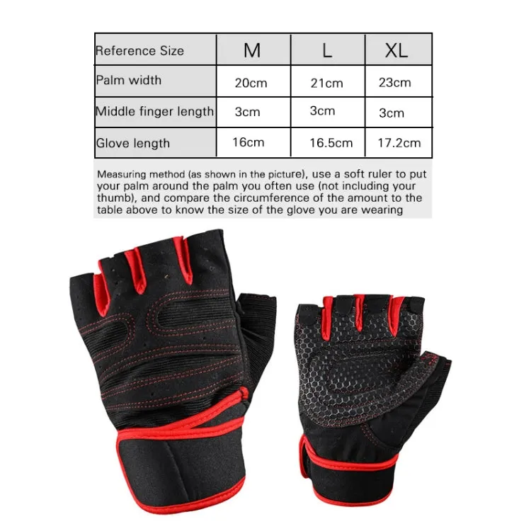 ST-2120 Gym Exercise Equipment Anti-Slip Gloves, Size: S(Blue)