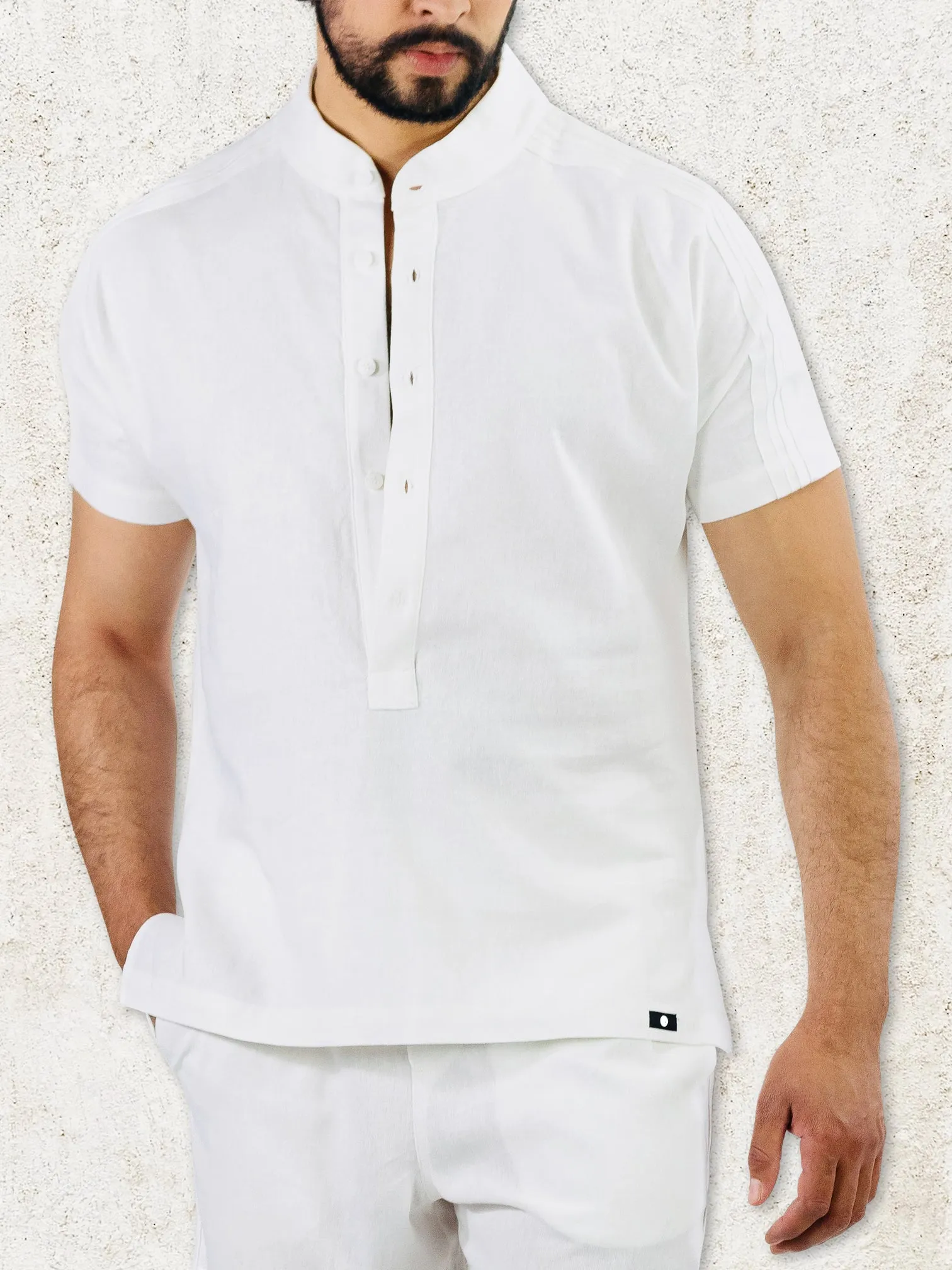 THE ROVI HENLEY SHIRT - White