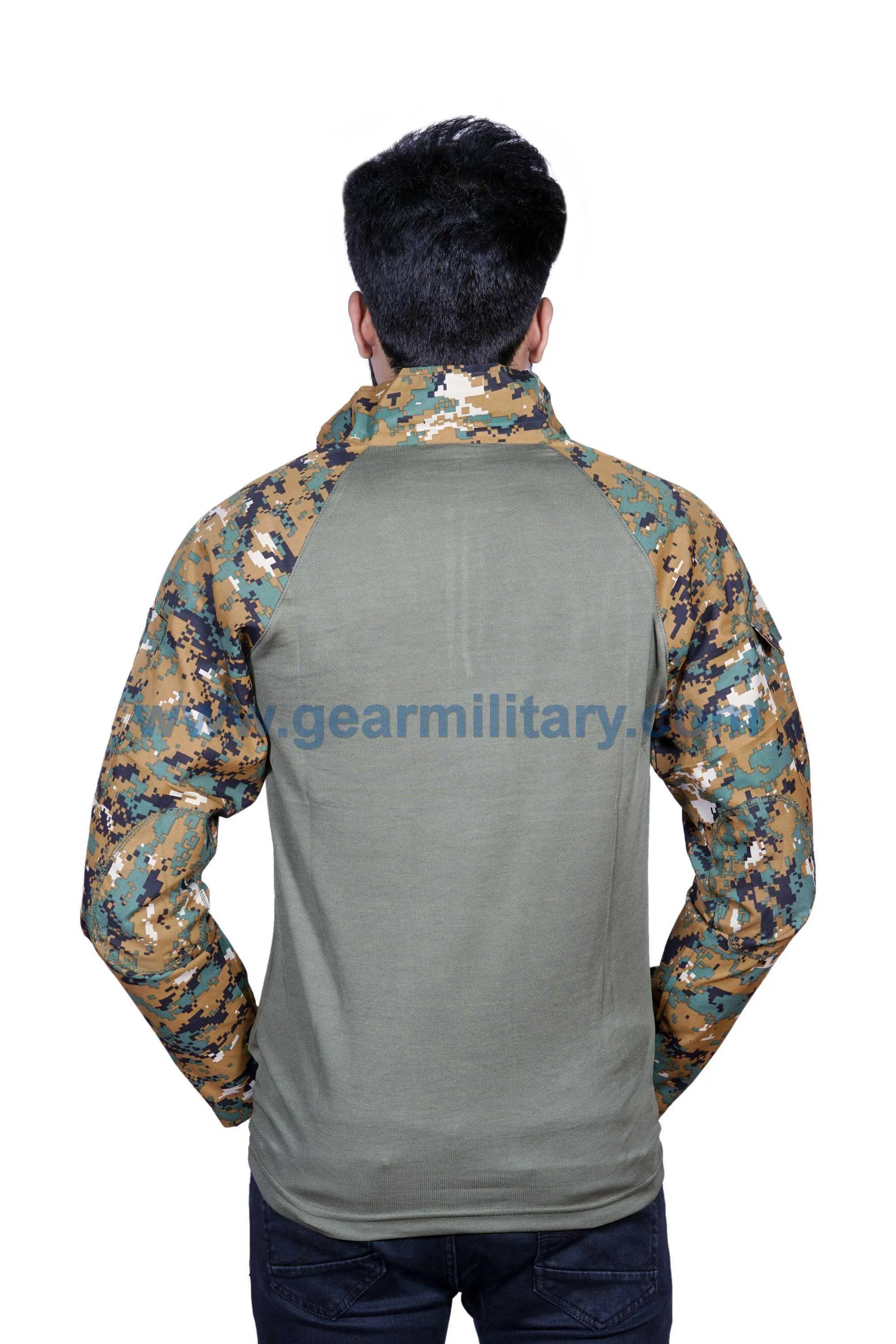URI Digital and Olive Green Full Sleeves T Shirt