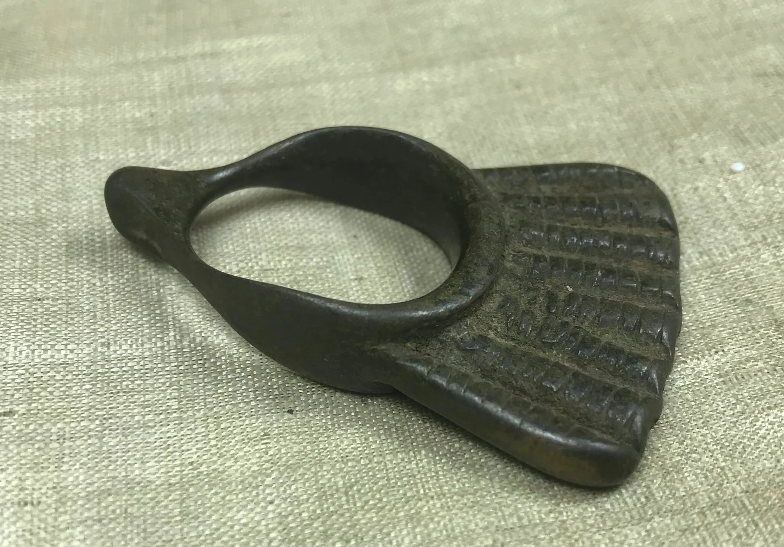 Very Cool Ethiopian Bronze or Brass Pendant